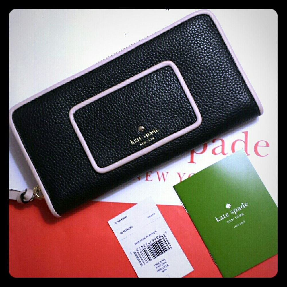 Kate Spade Neda Ward Place Leather Wallet NWT Zip